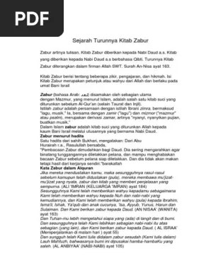 Kitab zabur adalah salah satu kitab allah swt. Sejarah Turunnya Kitab Zabur Pdf