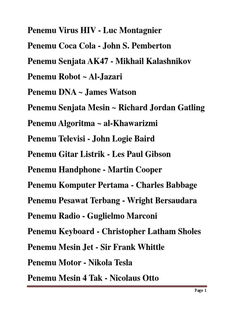 Penemu Di Dunia | PDF