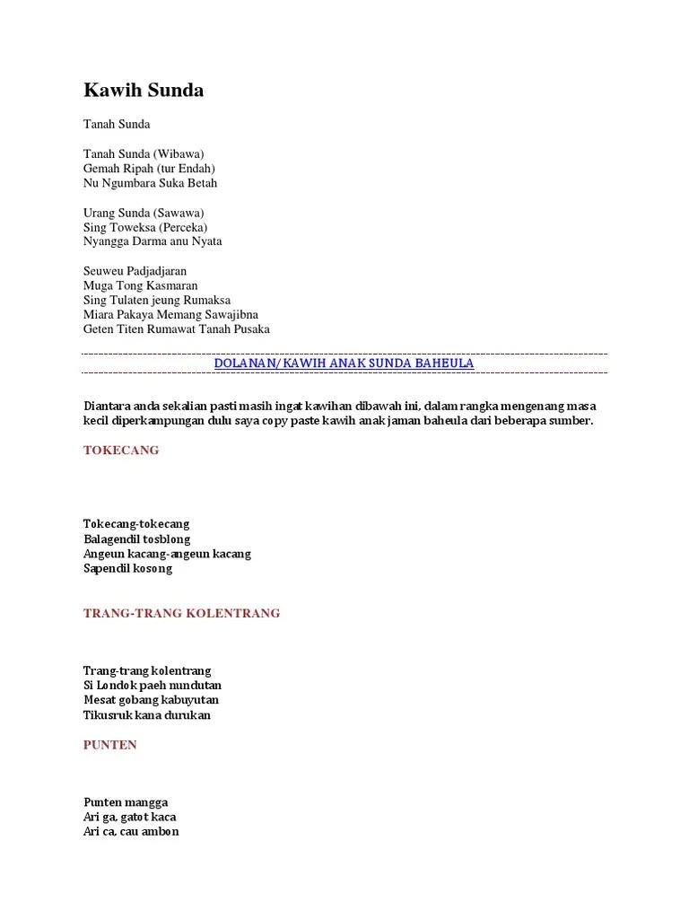 Lirik lagu kawih sunda tanah pasundan dan unduh semua lagu mp3 dengan mudah. Kawih Pdf