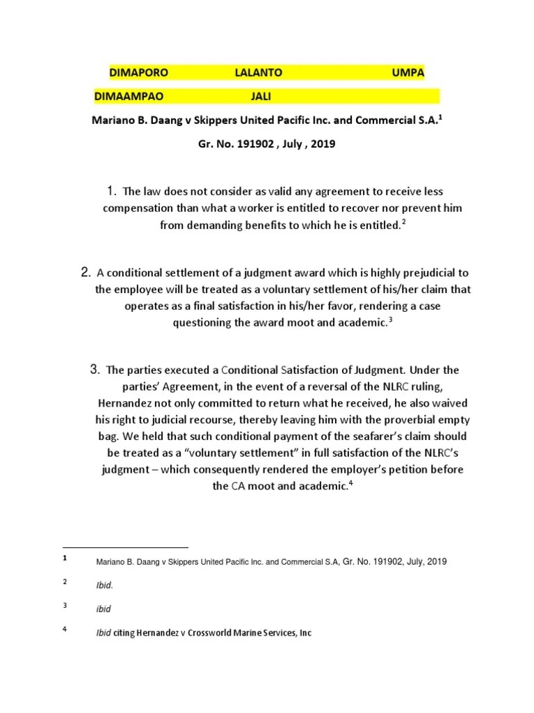 Case Doctrine | PDF | Piercing The Corporate Veil | Employment