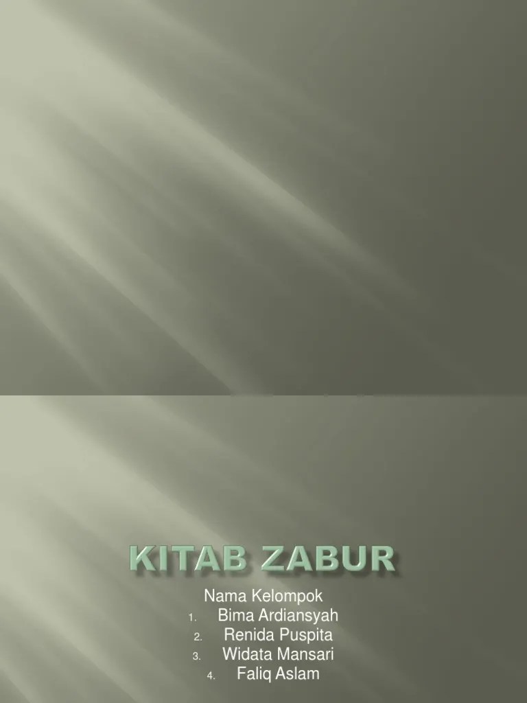 Kitab Zabur | PDF