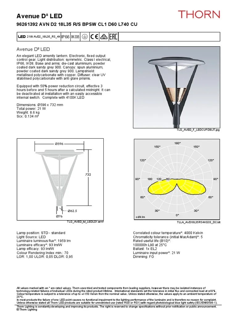 96261392 Product Datasheet Diode Electroluminescente