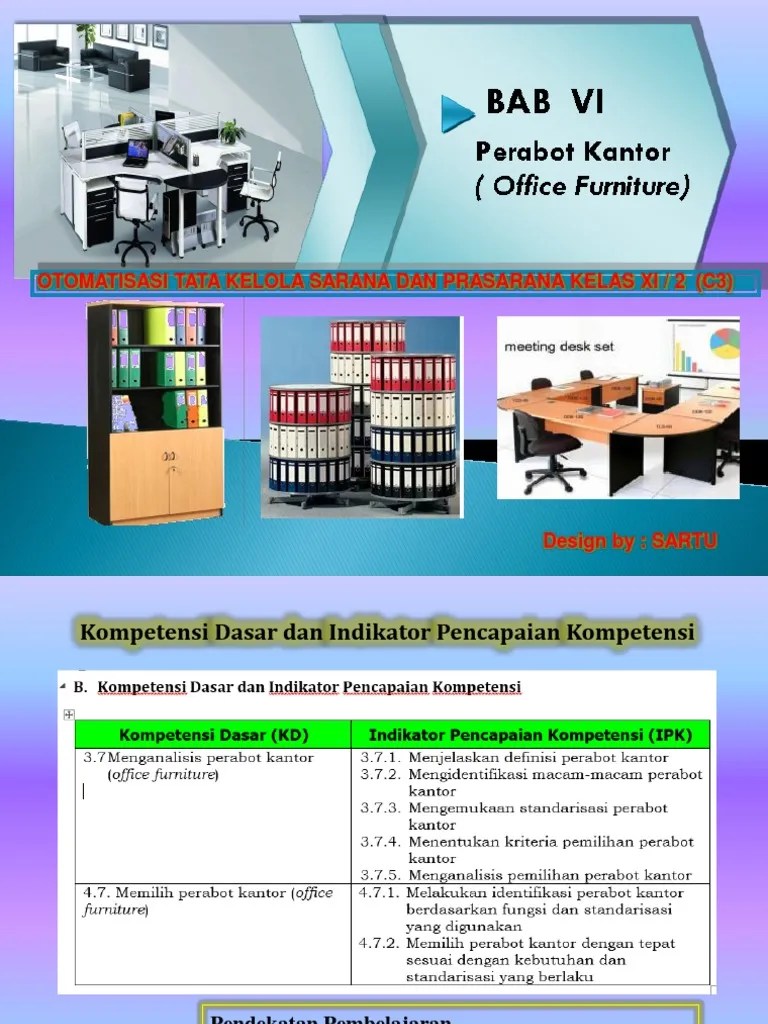 Media Pembelajaran 1 Perabot Kantor | PDF