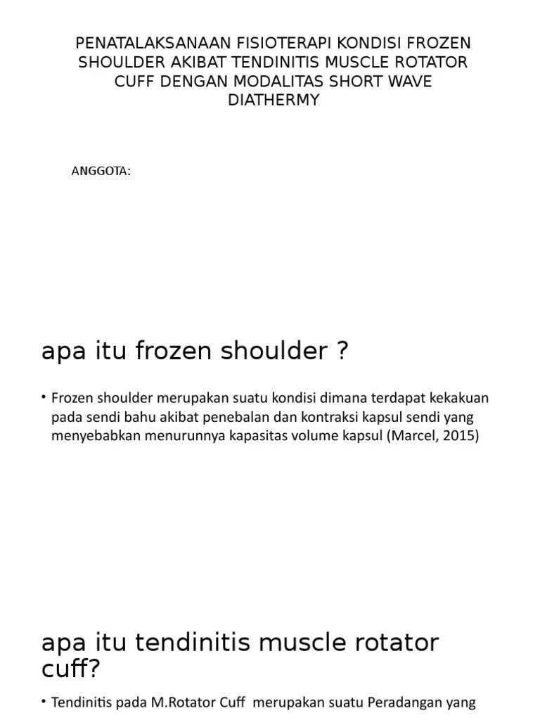 Frozen Shoulder Dengan Terapi SWD | PDF