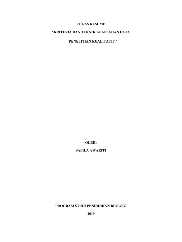 Keabsahan Data | PDF