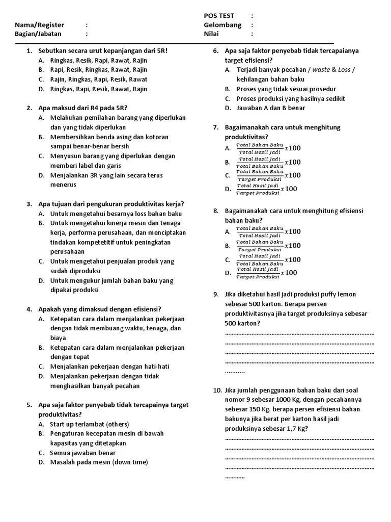 Contoh Format Kunci Jawaban Okbejtif Guru Ilmu Sosial Cute766