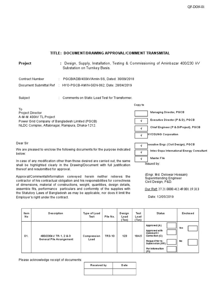 Static Axial Compression Pile Load Test | PDF | Business