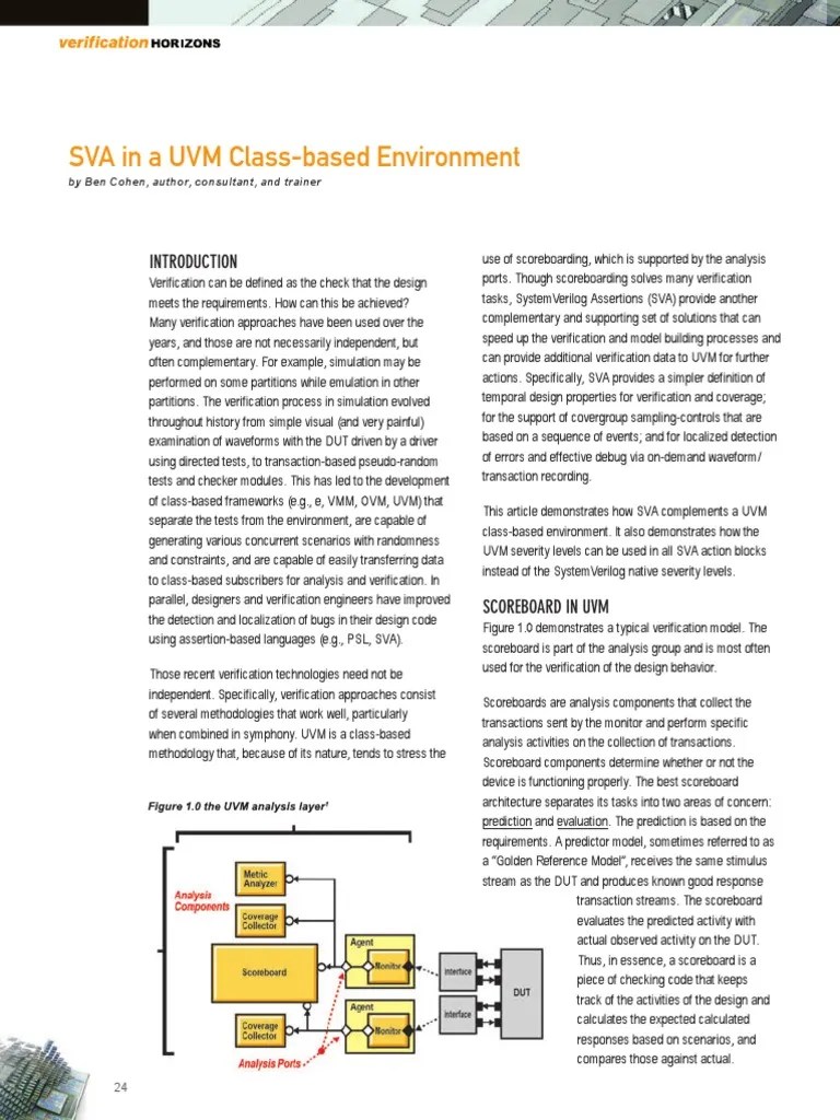 Sva In A Uvm Class Based Environment VH V9 I3 | PDF | Class (Computer ...