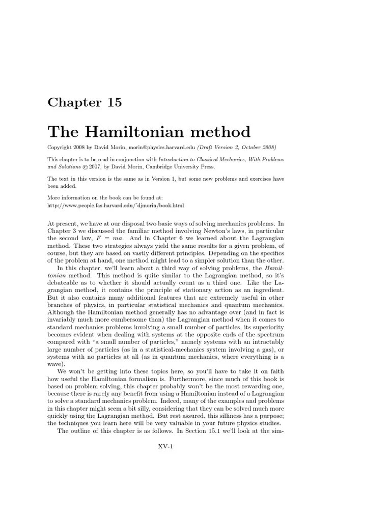 Metodo Hamiltoniano | PDF | Hamiltonian Mechanics | Lagrangian Mechanics