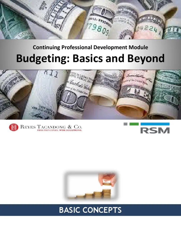 Budgeting: Basics And Beyond: Continuing Professional Development ...