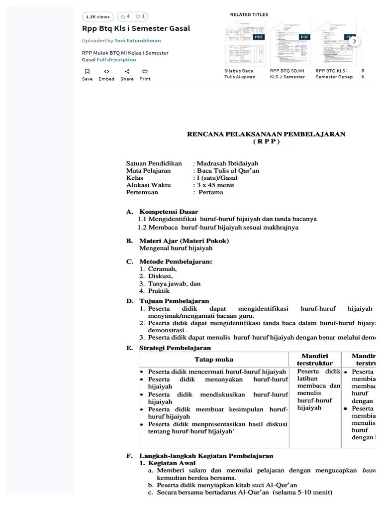 Rpp Btq Kls 1 Pdf Pdf Download silabus dan rpp smp kurikulum 2013 kelas rppsilabusprota.