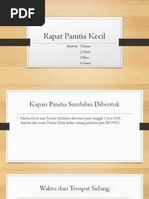 Rapat Panitia Kecil | PDF
