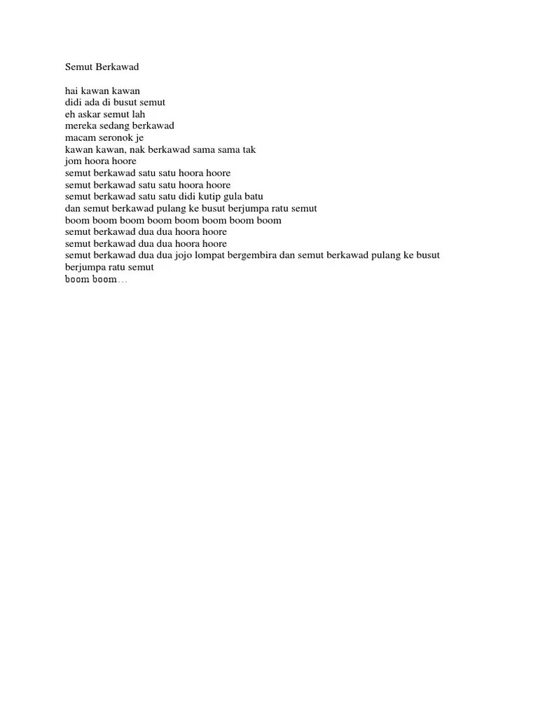 Sign in to see lyrics and listen to the full track. Semut Berkawad Pdf