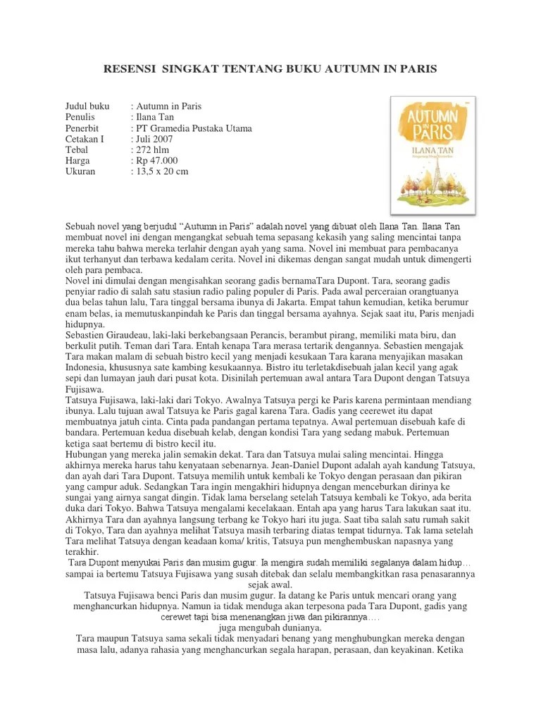 Resensi Novel Autumn In Paris – Pigura