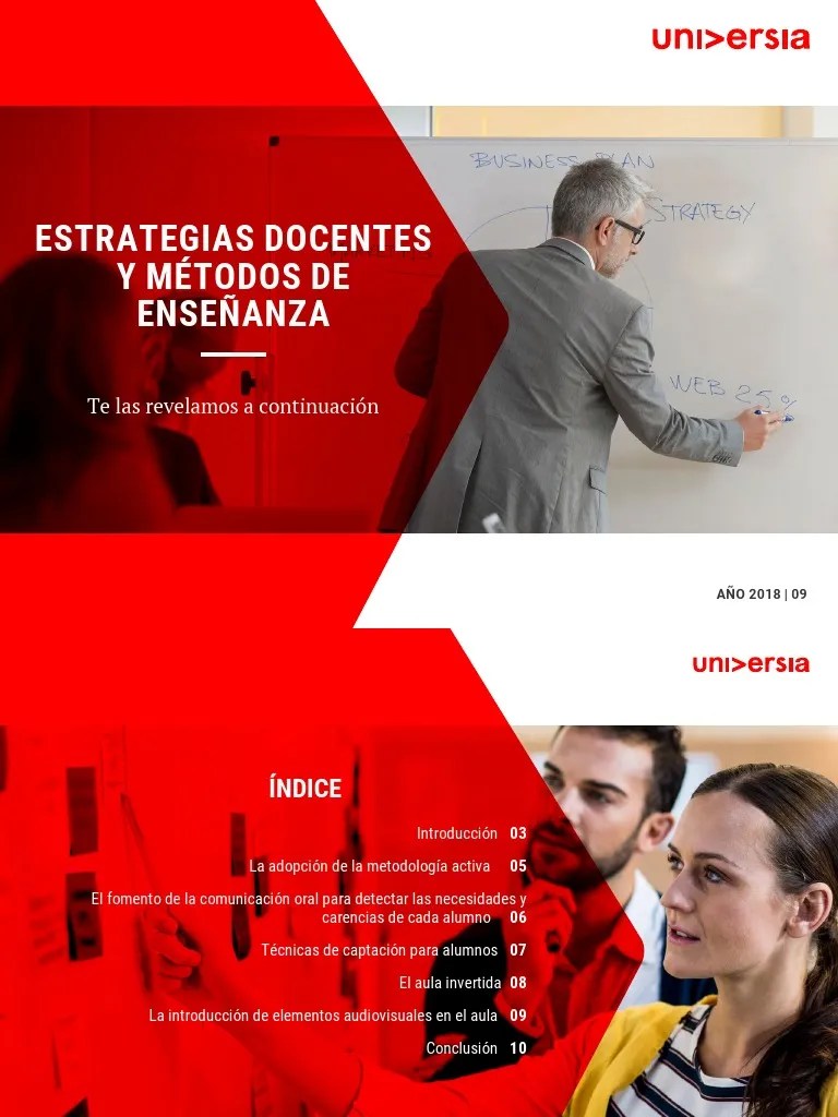 Estrategias Docentes Y Metodos De Ensenanza PDF | PDF | Salón De Clases | Memoria