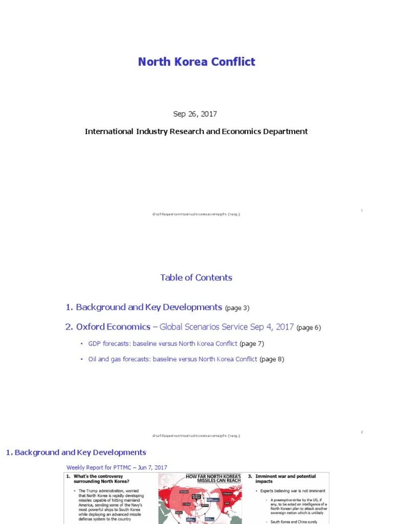 North Korea Conflict: International Industry Research And Economics ...
