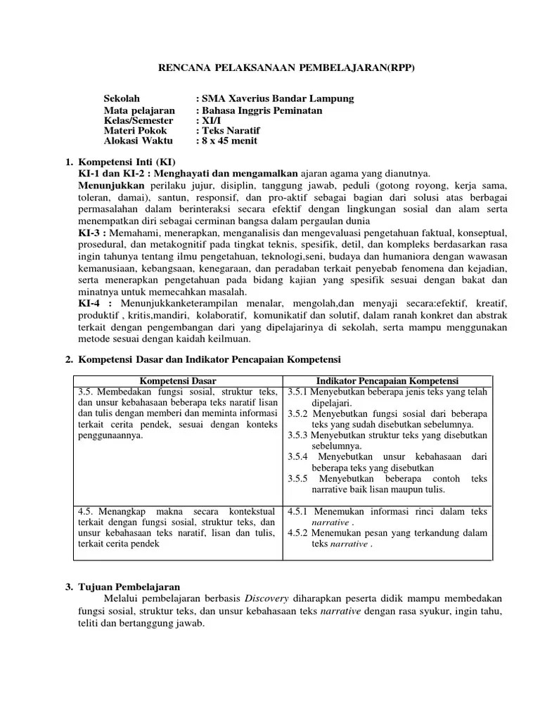 (Sem 1) KD 3.5 Narrative Text | PDF