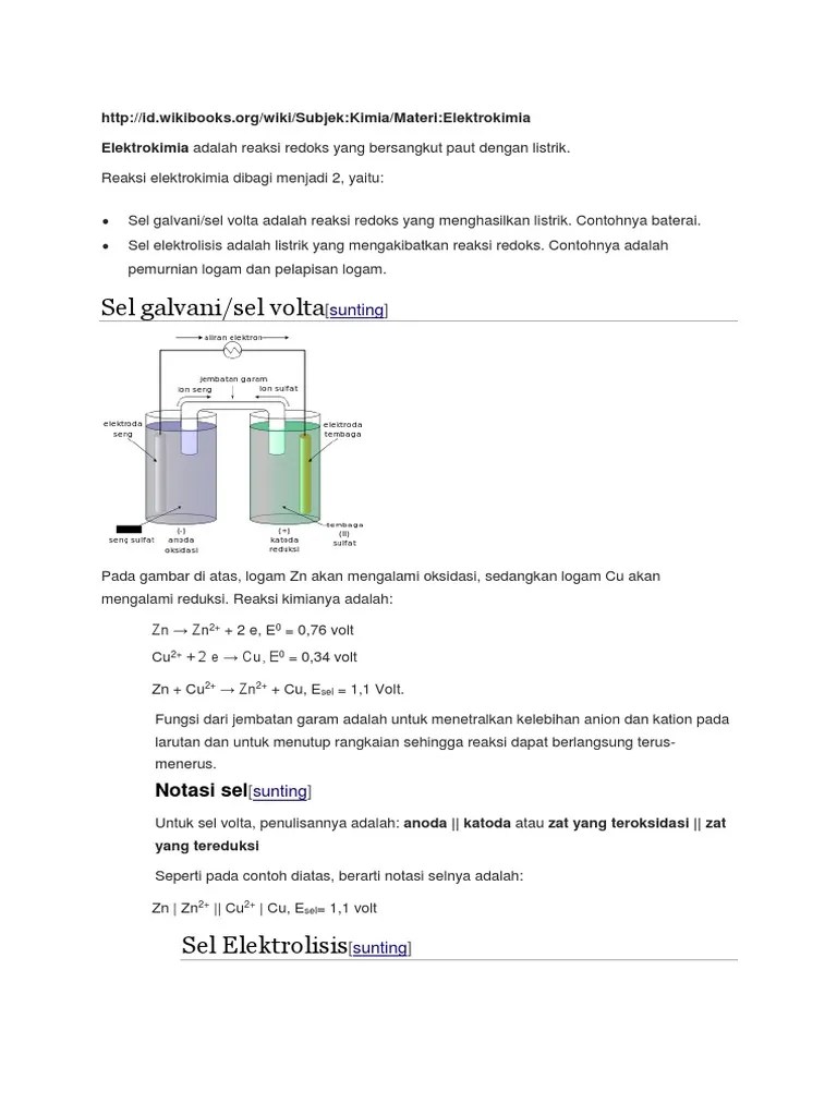 Sel Elektro Kimia | PDF