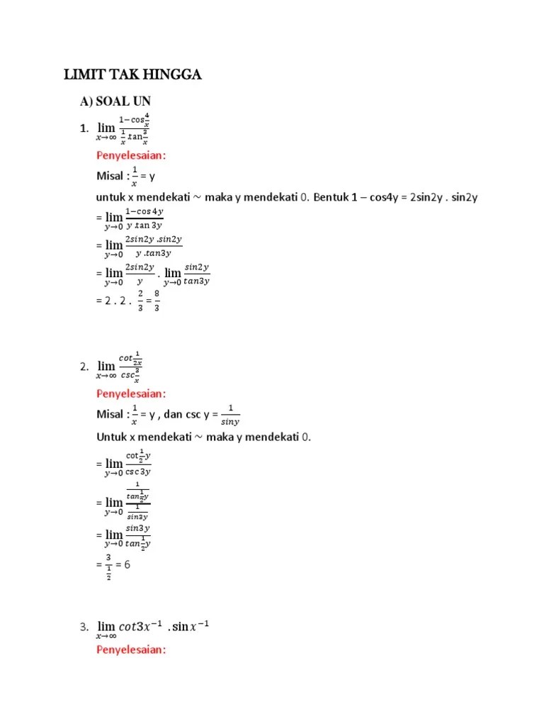 Limit Tak Hingga - Lalas | PDF