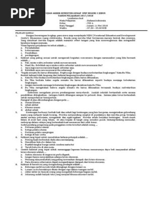 Soal Us Genap 2018 Bhs - Ind Edit | PDF