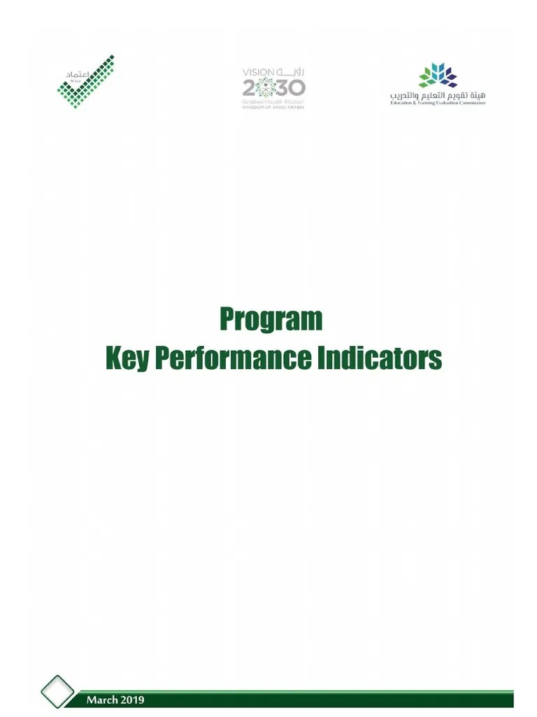 Program Kpis Eng V2019 PDF | PDF | Performance Indicator | Benchmarking