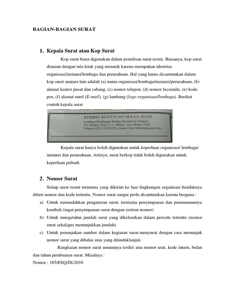 Bagian Bagian Surat | PDF