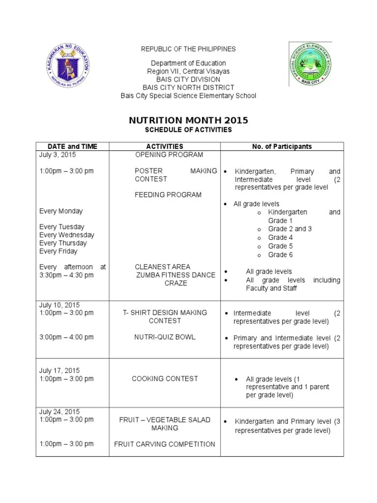 ACTIVITY Design Nutrition Month | PDF | Nutrition | Diet & Nutrition