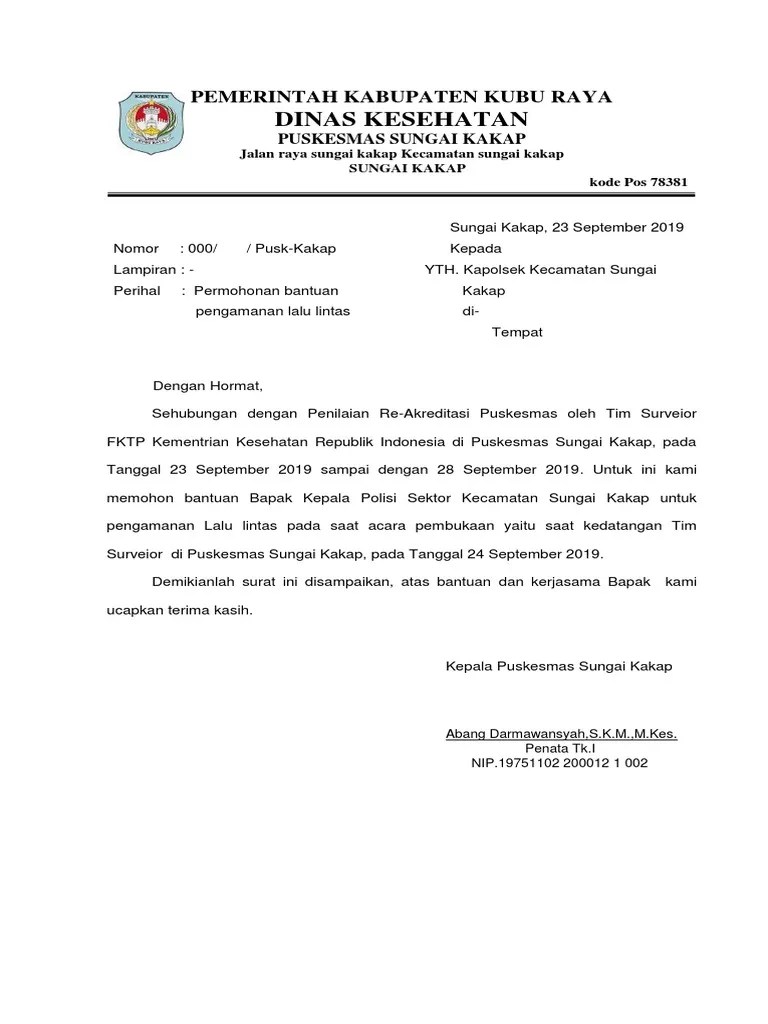 Contoh Surat Permohonan Pengamanan Surat Permohonan Desain Contoh - Riset