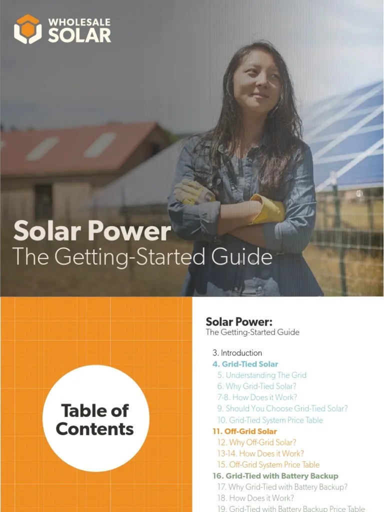 Solar Power: The Getting-Started Guide | PDF | Off The Grid | Solar Power
