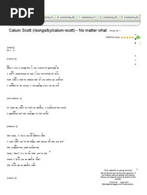 No Matter What Sheet Music Calum Scott Nkoda 
