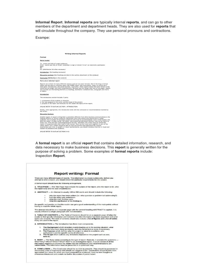 Informal Report | PDF