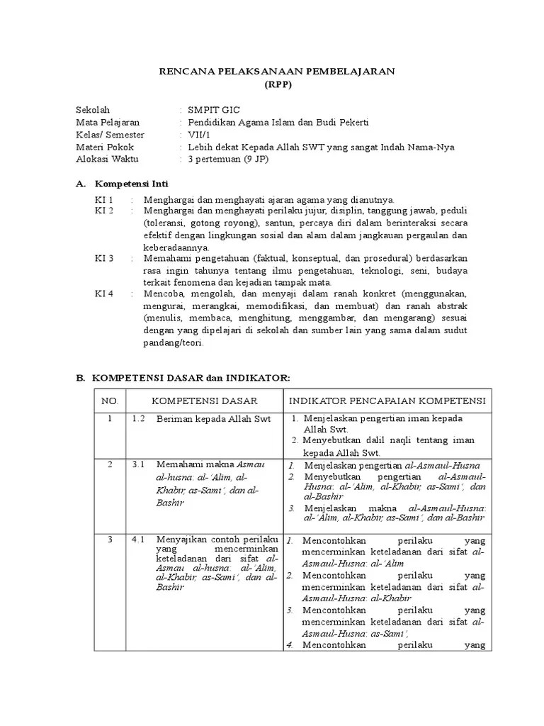 1 - Asmaul Husna-Iman Kepada Alloh SWT | PDF