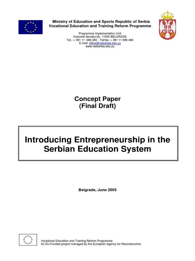 Entrepreneurship Concept | PDF | Entrepreneurship | Vocational Education