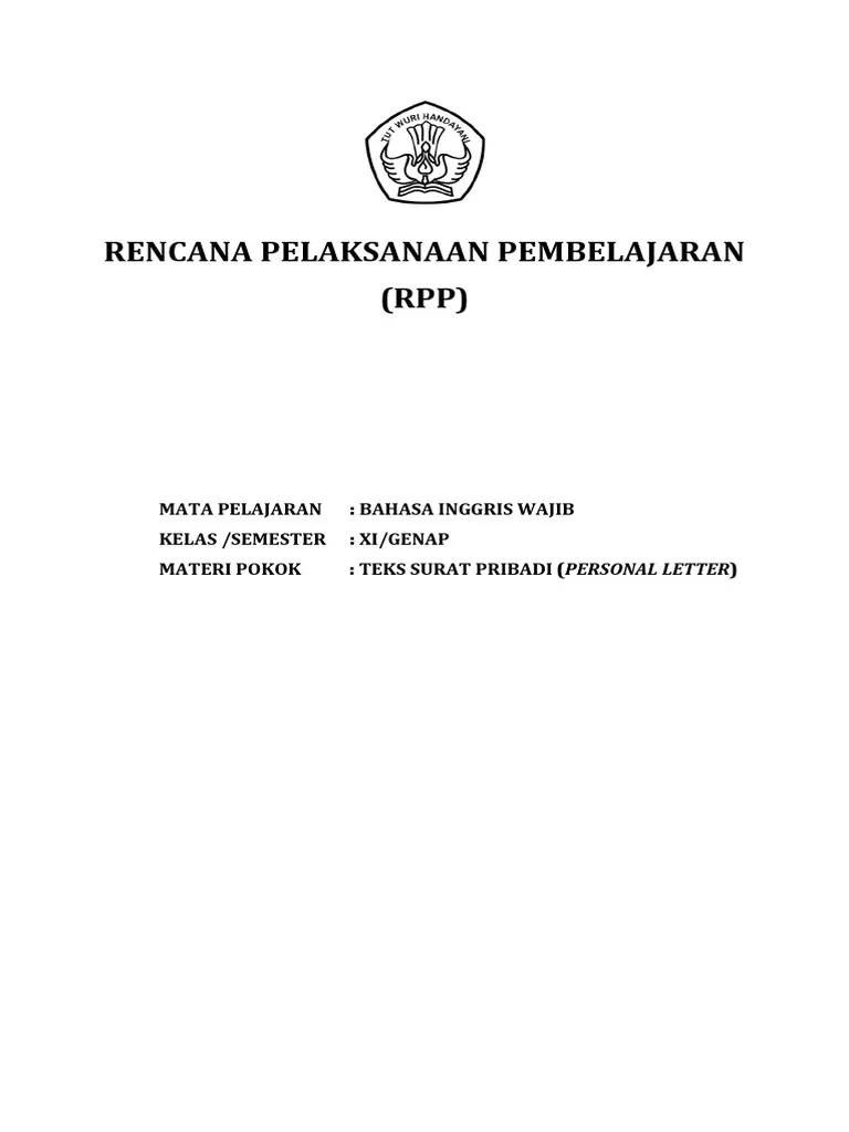 The content of the letter. Rpp 3 6 Personal Letter Edisi Millenium Pdf
