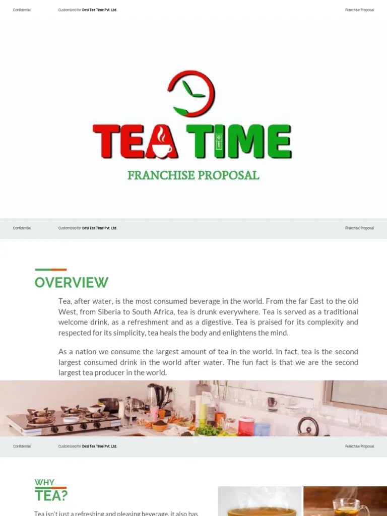 Confidential customized for desi tea time pvt. Franchise Proposal 2019 Pdf Pdf Tea Royalty Payment