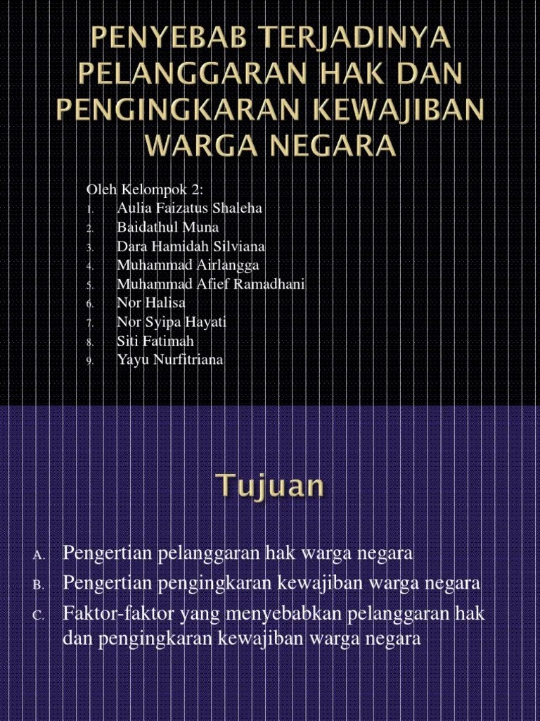 Faktor Penyebab Terjadinya Pelanggaran Hak Dan Pengingkaran Kewajiban – Nasi