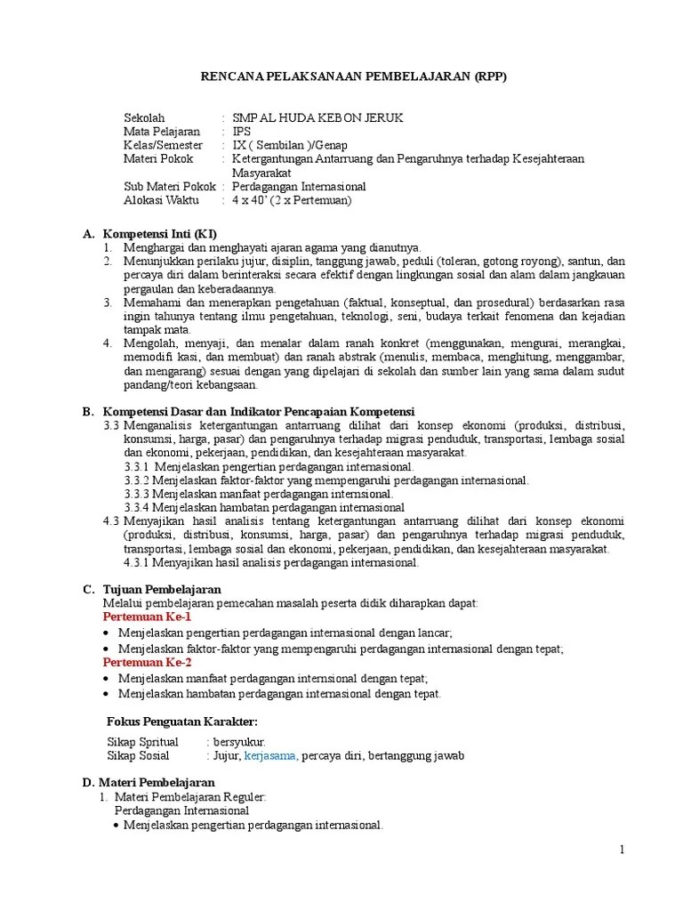 K-13 IPS-IX Perdagangan Internasional | PDF