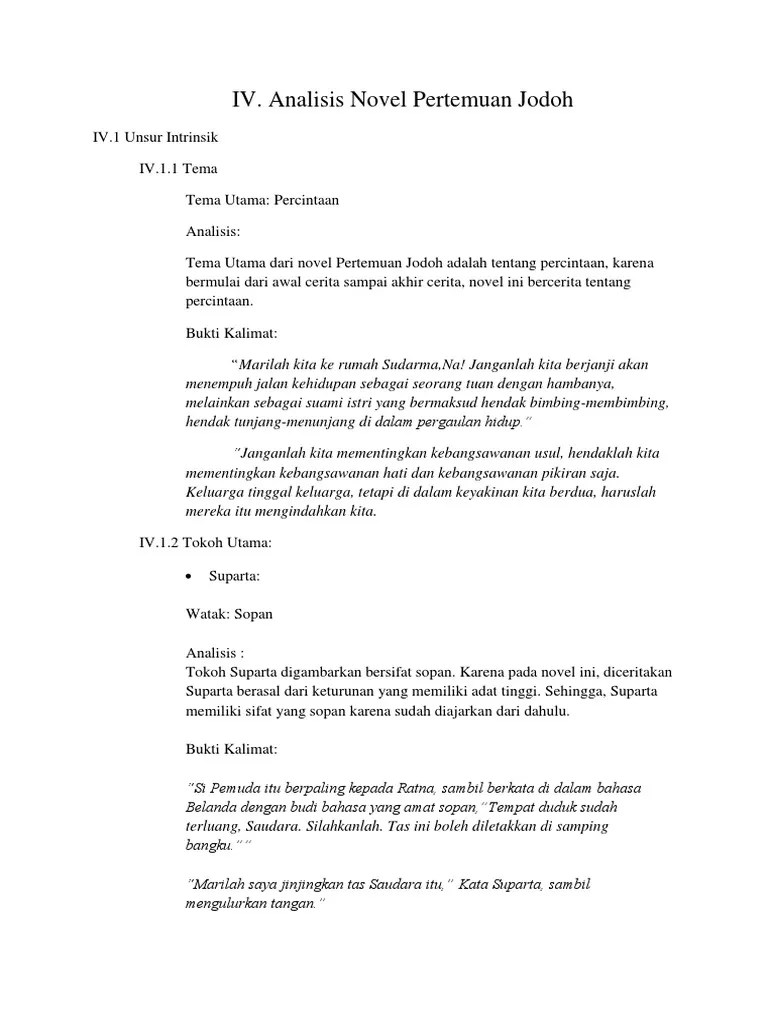 Analisis Novel Pertemuan Jodoh | PDF
