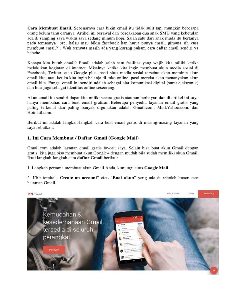 Cara Membuat Email | PDF