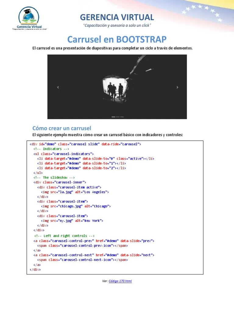 Carrusel En Bootstrap | PDF | Bootstrap (marco Frontal) | Informática