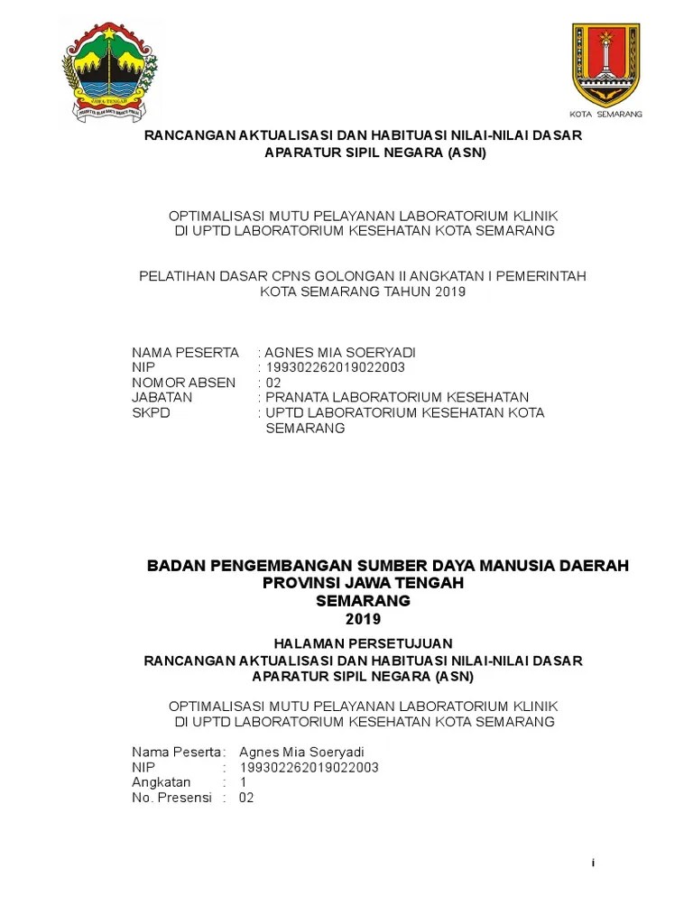 Selama penyusunan rancangan aktualisasi ini penulis mendapatkan. Peningkatan Mutu Lab Klinis Final Fix Pdf