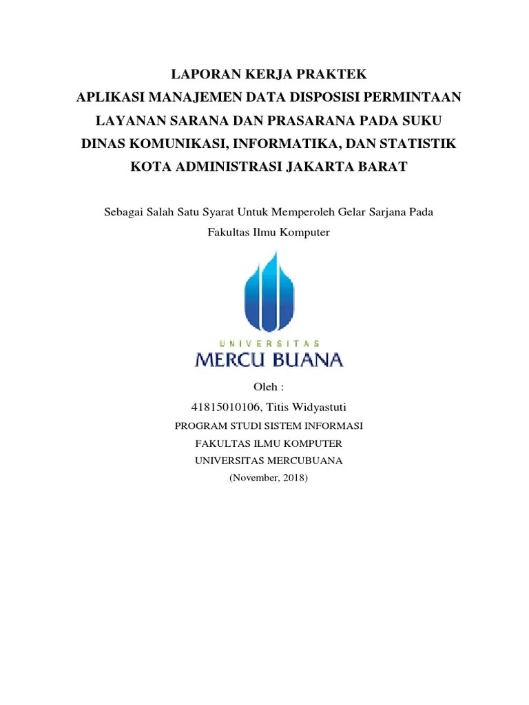 Buku laporan harian praktek kerja thp umbydownload. Contoh Laporan Kerja Praktek