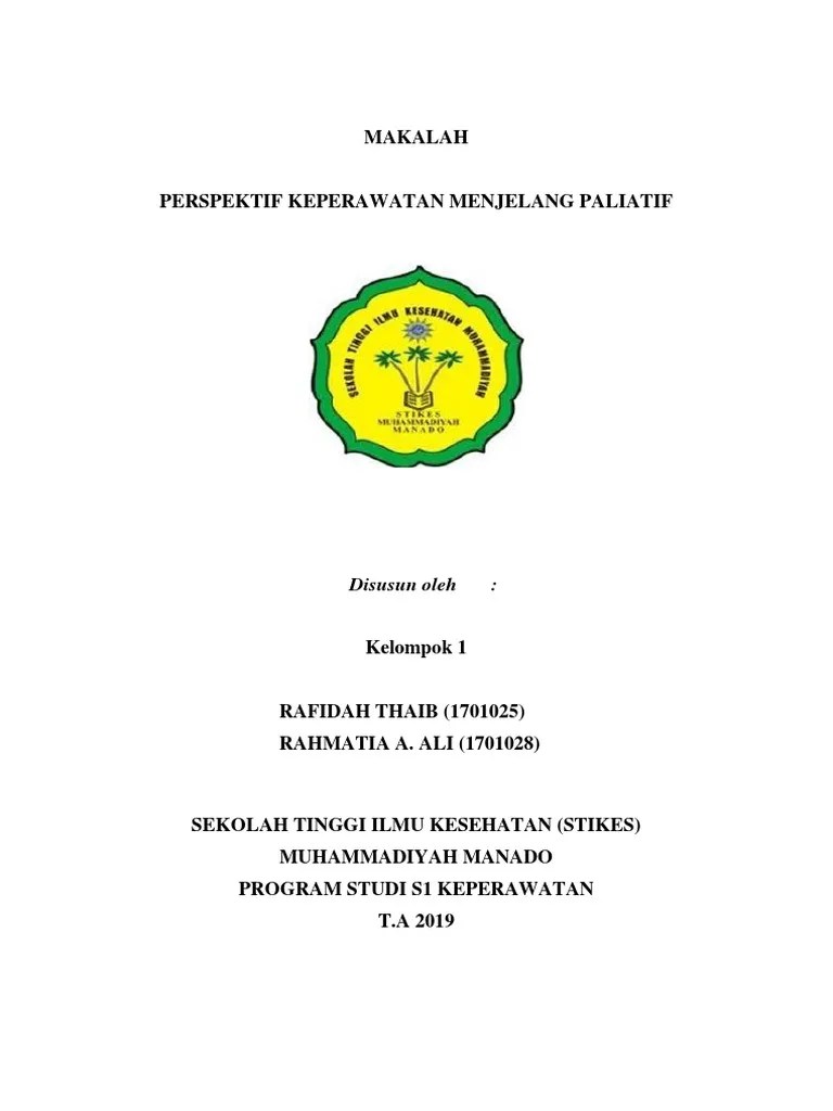 Makalah merupakan sebuah karya tulis yang di dalamnya terdapat pembahasan khusus . Cover Makalah Stikes Pdf