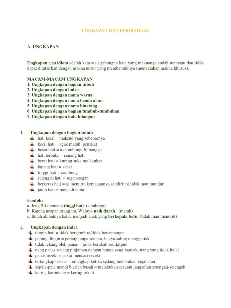 Ungkapan Dan Peribahasa | PDF