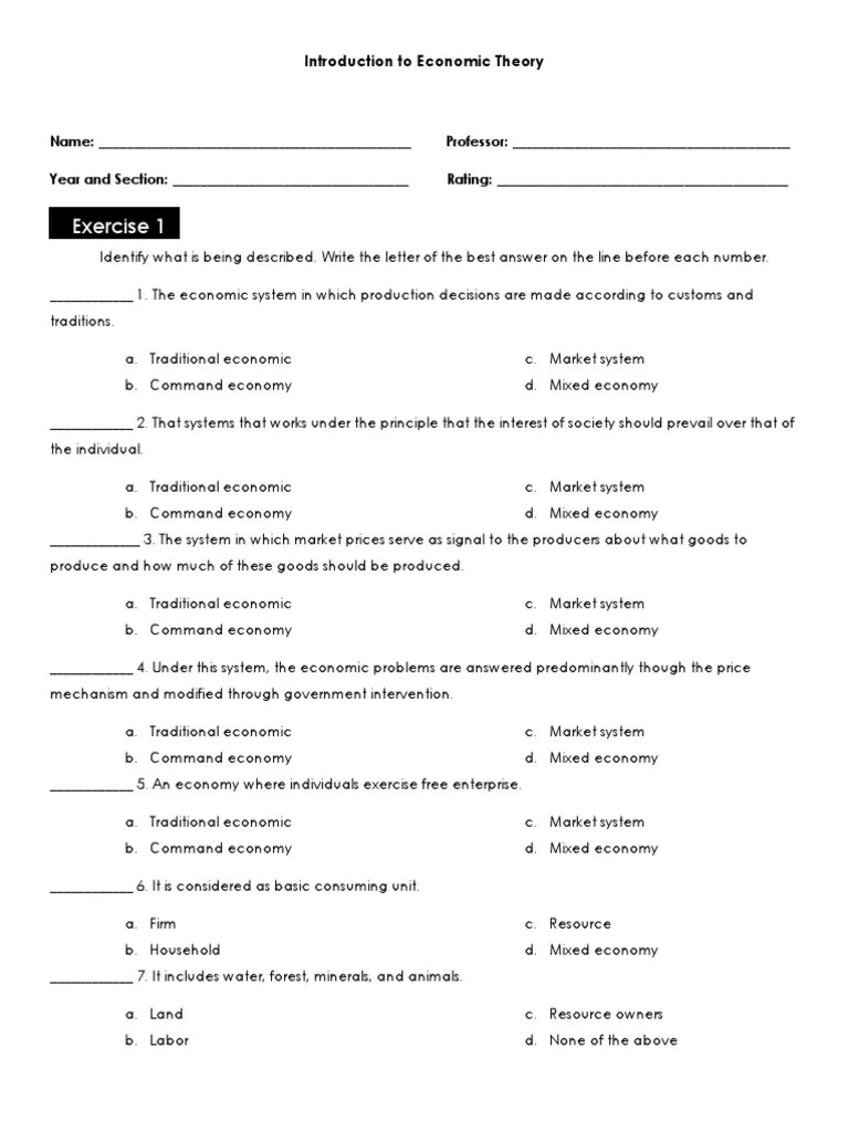 Introduction To Economic Theory | PDF | Supply And Demand | Demand Curve