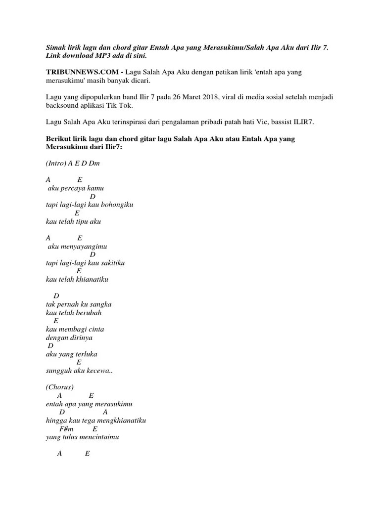 Belajar Gitar Entah Apa Yang Merasukimu Melodi Tab Tutorial Gitar Untuk Pemula Kunci mulai dari C mudah dimainkan.