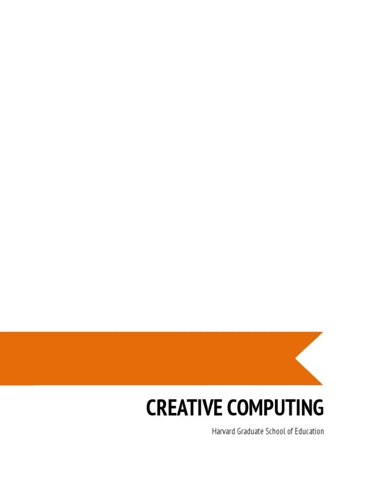 Introduction To Creative Computing With Scratch: A Guide For Learners ...