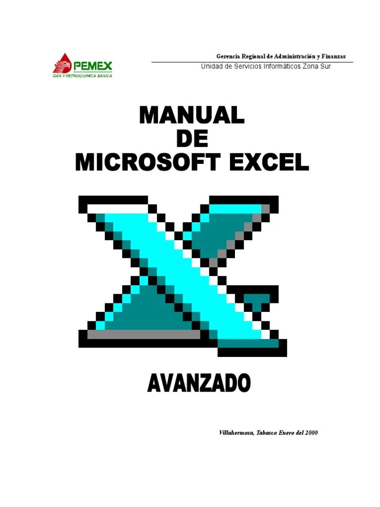 Manual Excel Avanzado | PDF | Microsoft Excel | Point And Click