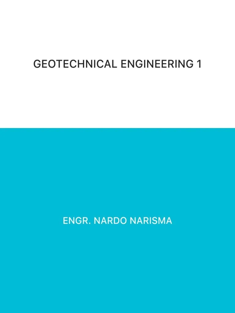 Geotechnical Engineering Notes 1 | PDF
