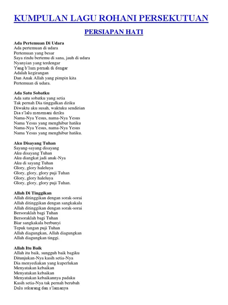Kumpulan Lagu Rohani Persekutuan | PDF